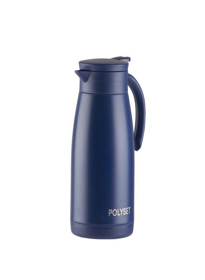 Polyset Supreme Vacuum Insulated Stainless Steel Flask, Water, Beverage, Travel Bottle, Jug, Airpot, Coffee, Tea Pot (Blue 1000 ml) - Image 2